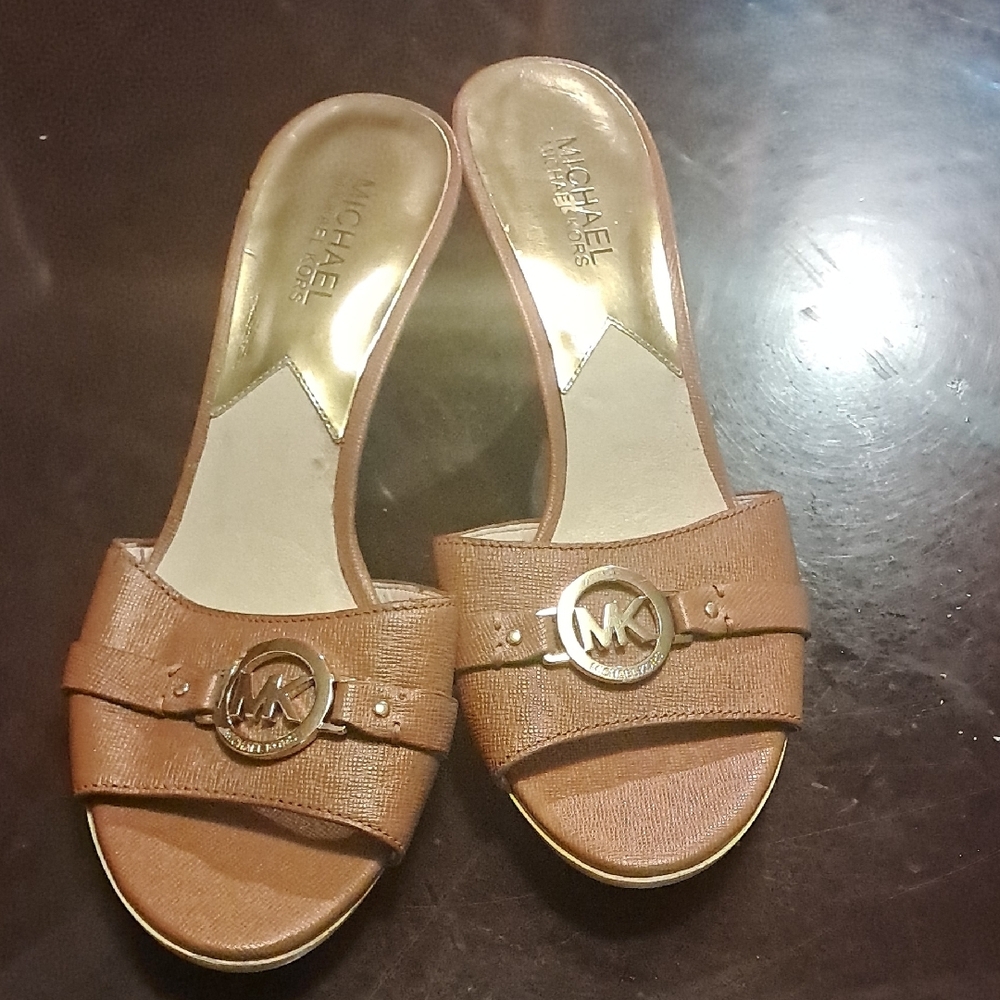 Michael Kors Brown Slide Sandals